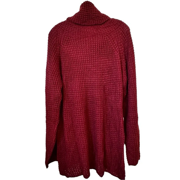 NWT Women’s Turtleneck Sweaters Fall Chunky Long Sleeve Asymmetric Knit Pullover - Picture 2 of 5